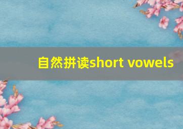 自然拼读short vowels